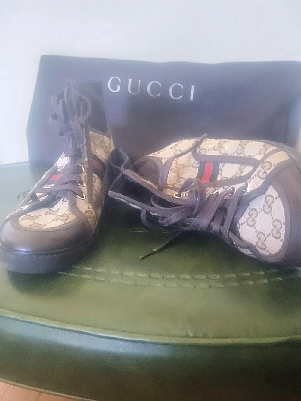 Gucci GG Supreme Sneakers in Brown & Black